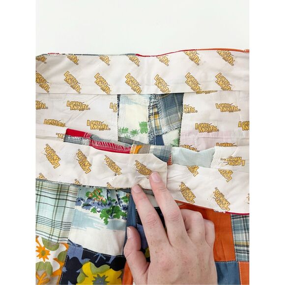 Loudmouth Golf Mens Multicolor Patchwork Cotton Bermuda Short Size 36 - Picture 4 of 5